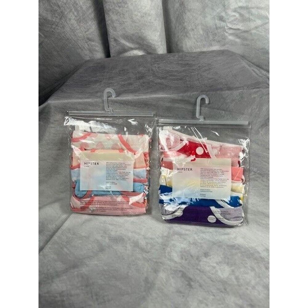 Nordstrom 5 Pack Hipster Underwear Girls Size 2 / 3 Multicolor NEW 2 PACK of 5 - Picture 2 of 5